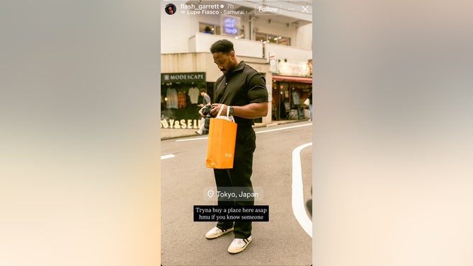 Myles Garrett IG story from Tokyo, Japan